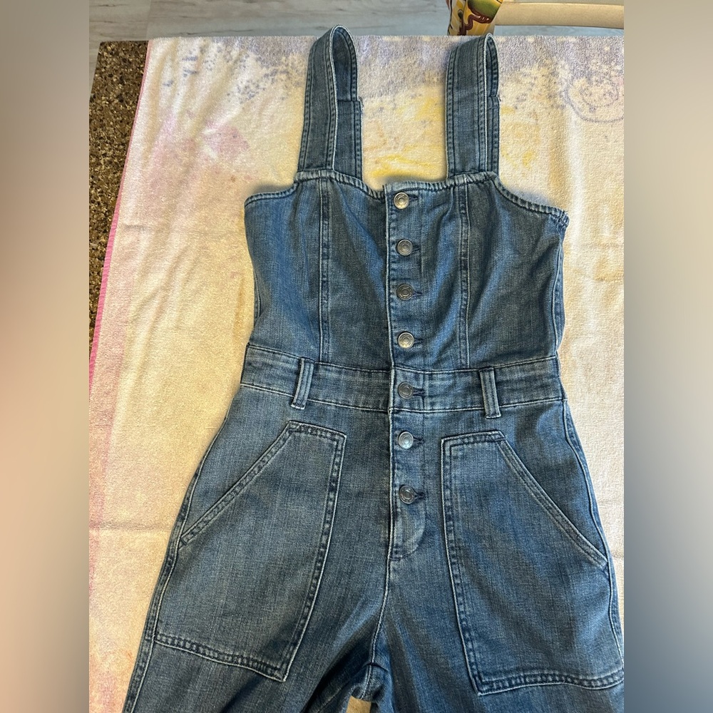 Aerie Blue Denim overalls